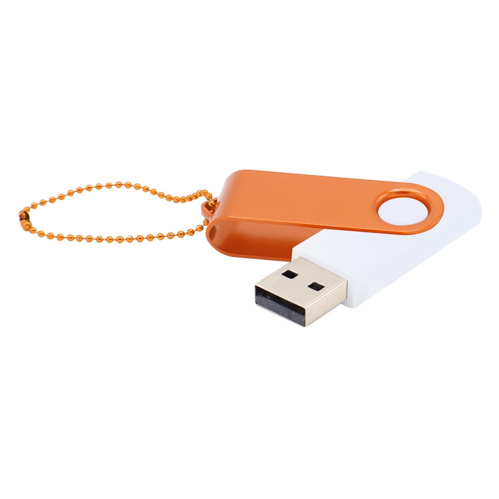 Флешка Designer To Go 2.0 USB 16Gb, белый/оранжевый - 3033R.01.07