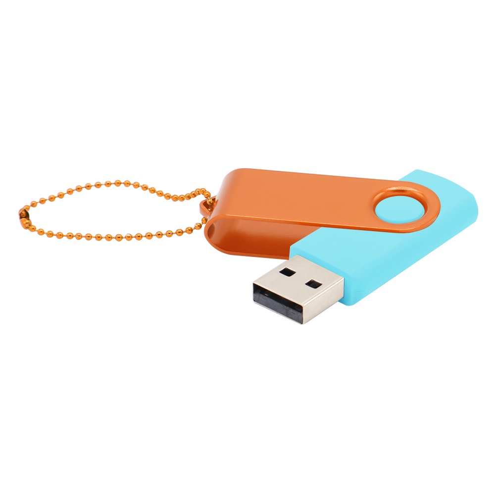 Флешка Designer To Go 2.0 USB 16Gb, бирюзовый/оранжевый - 3033R.17.07