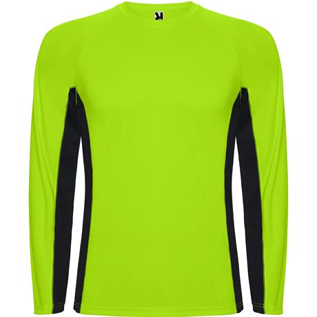 Спортивная футболка SHANGHAI L/S мужская, ФЛУОРЕСЦЕНТНЫЙ ЗЕЛЕНЫЙ/ЧЕРНЫЙ 2XL - CA66700522202